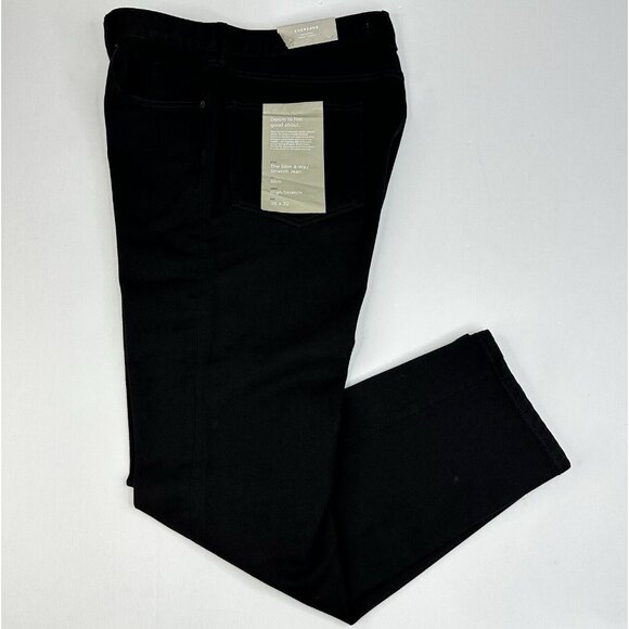 Everlane Uniform Men NWT Black The Slim 4-Way Stretch Jean W38-39/L32 - Picture 2 of 14